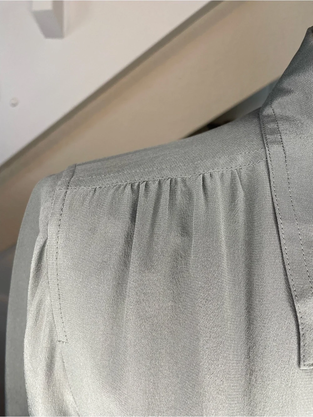 J. Crew Silk Slate Gray Button-Up Blouse